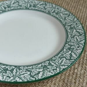 Spode Holly Tree 6" Plate Green Ivy Holly Pattern England Vintage